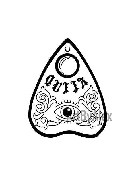 Ouija Board Planchette Tattoo Art Print Etsy