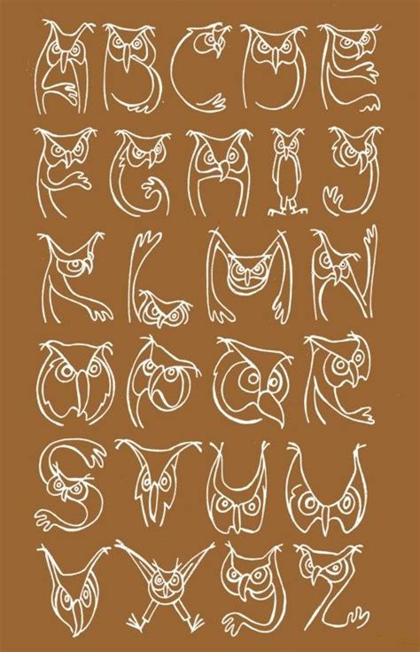 Owl Alphabet Made For Jon Van Den Berg Lettering Alphabet Fonts Owl Alphabet Made For Jon Van Den Berg Lettering Alphabet Fonts