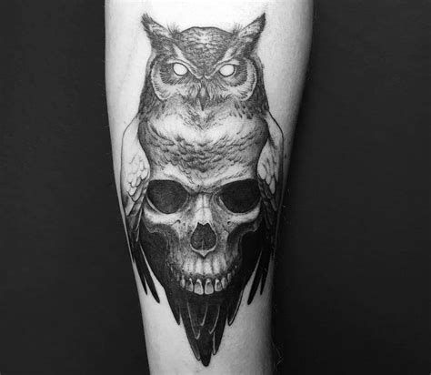 Mysterious Owl Skull Tattoo Ideas & Meanings Explained