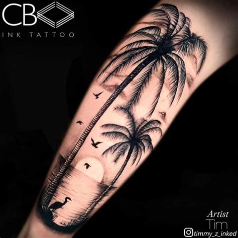 Palm Tree Tattoos Symbolism And Style Of A Tropical Icon Art And Design