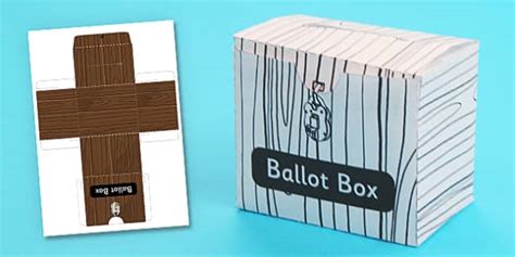 Paper Box Template 3D Ballot Box Primary Resources Paper Box Template 3D Ballot Box Primary Resources