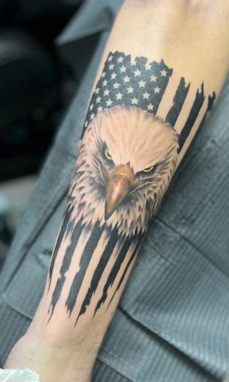 Patriotic Ink Bald Eagle American Flag Tattoo Designs