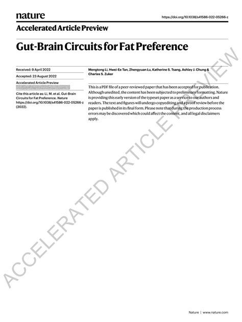 Pdf Gut Brain Circuits For Fat Preference Pdf Gut Brain Circuits For Fat Preference