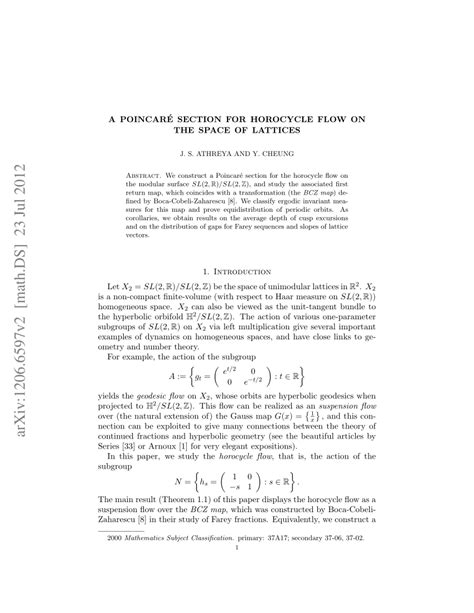 Pdf On The Space Of Ergodic Measures For The Horocycle Flow On Strata