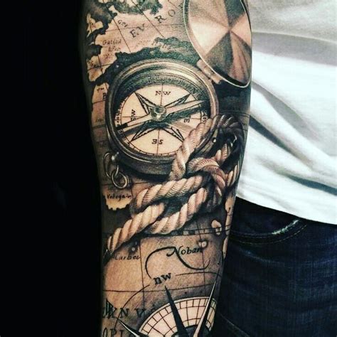Pin By Amy B On Tatoo Compass Tattoo Men Rope Tattoo Tattoo Sleeve