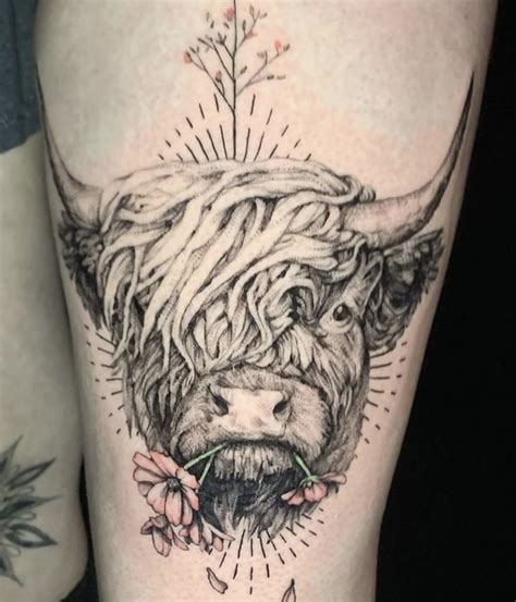 Pin By Cara Rhodes On Tattoos Cow Tattoo Highland Cow Tattoo Girl