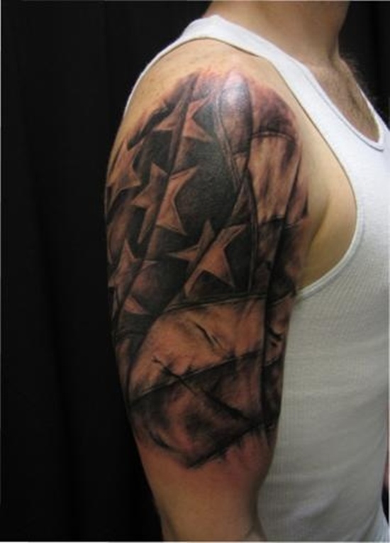 Pin By John Marker On Art Design American Flag Sleeve Tattoo