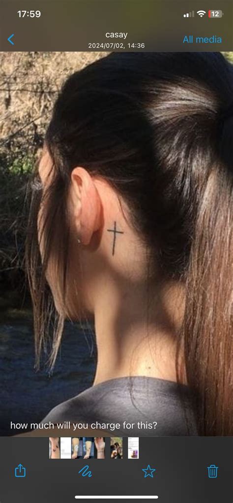 Pin By Tonya Farthing On Tattoos In 2024 Cross Tattoo Behind Ear