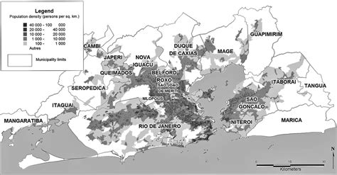 Population Density Of Municipalities In The Rio De Janeiro Metropolitan Population Density Of Municipalities In The Rio De Janeiro Metropolitan