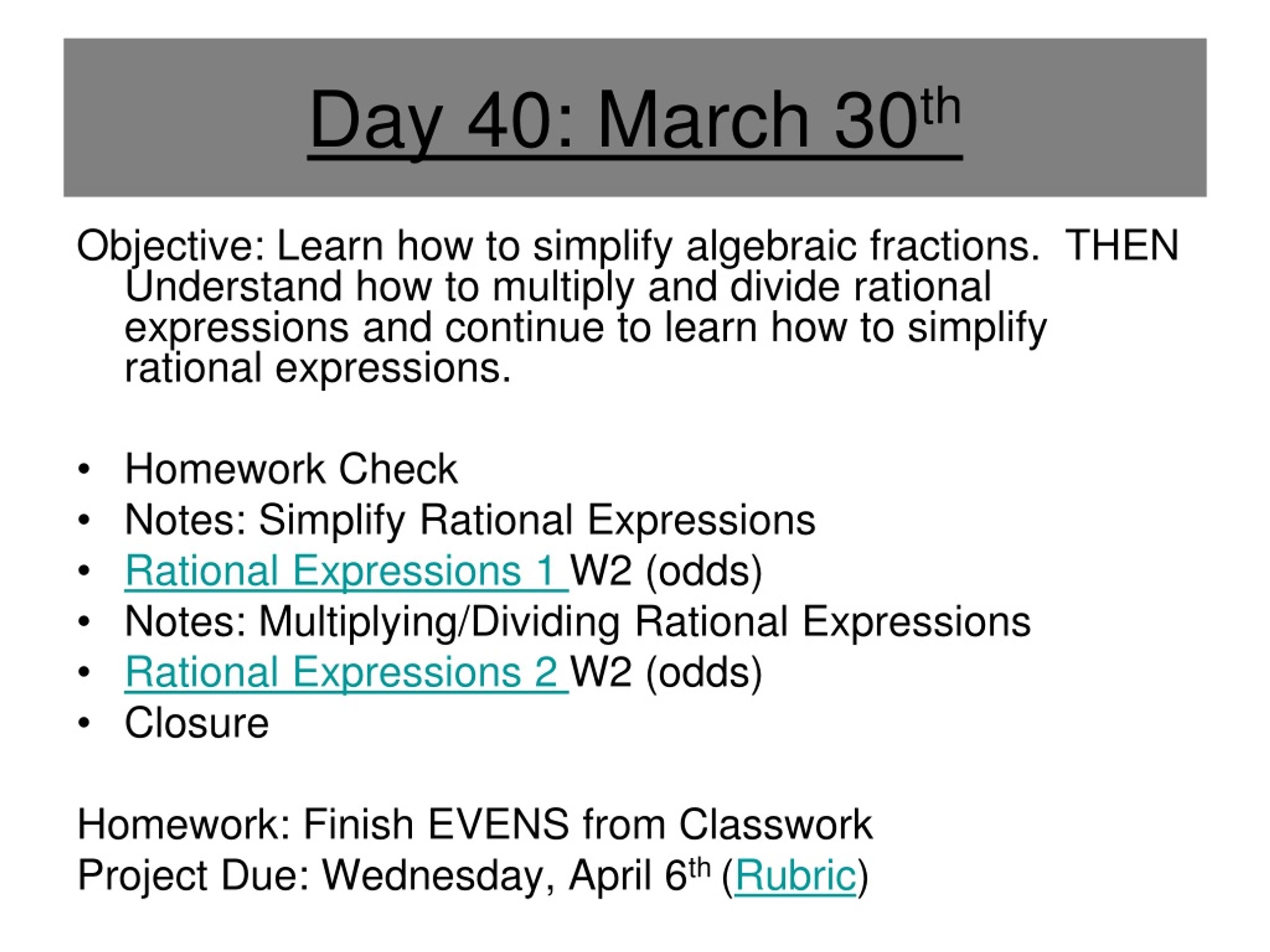 Ppt Day 40 March 30 Th Powerpoint Presentation Free Download Id