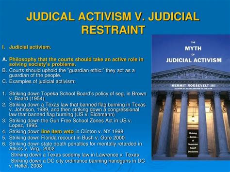 Ppt Judicial Activism V Judicial Restraint Powerpoint Presentation