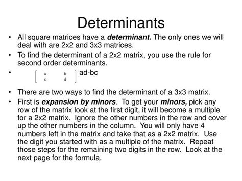 Ppt Matrices Determinants Powerpoint Presentation Free Download