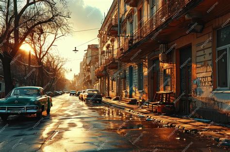 Premium Photo An Image Capturing The Essence Of Soviet Urban Life In