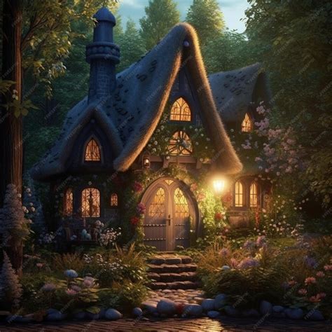 Premium Photo Enchanted Dwellings Illustrations Of Fantasy Cottages