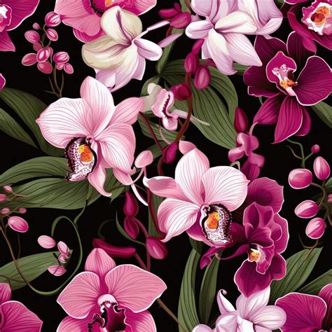 Premium Photo Orchid Beauty Unveiled Seamless Art