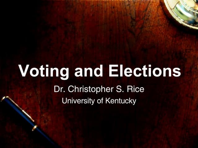 Ps 101 Voting Elections
