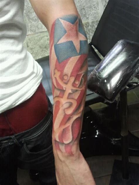 Puerto Rican Flag On Arm Ink Sanctuary Tattoos For Guys Badass