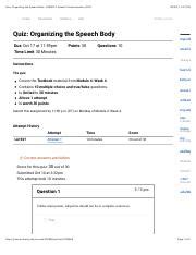 Quiz: Master the Art of Organizing Your Speech Body