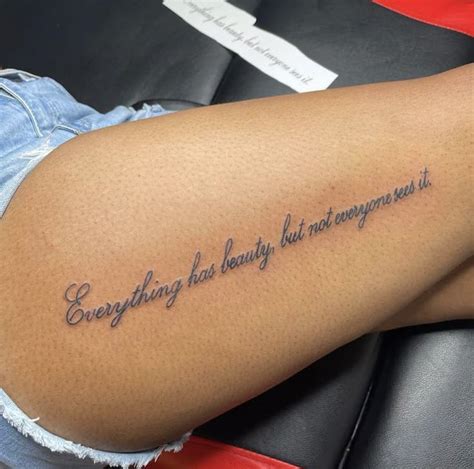 Quote Tattoo On Leg Quote Tattoo On Leg
