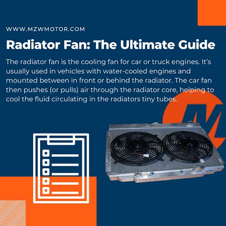 Radiator Fan Ultimate Guide In 2023 Mzw Motor