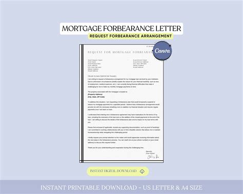 Request For Mortgage Forbearance Forbearance Letter For Mortgage