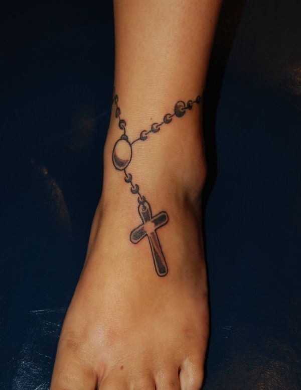Rosary Ankle Tattoos Funkish Point