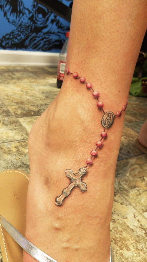 Rosary Foot Tattoos For Women Commom And Female Tattoos Pinterest