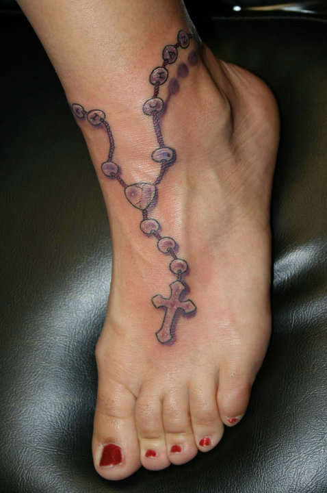 Rosary Tattoos On Foot Tumblr