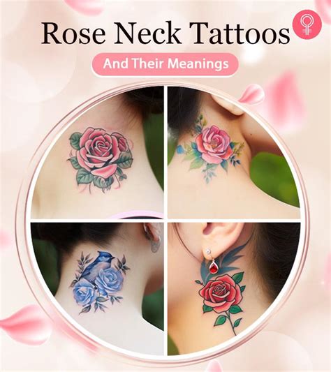 Rose Neck Tattoo 120 Meaningful Rose Tattoo Designs Tatuajes