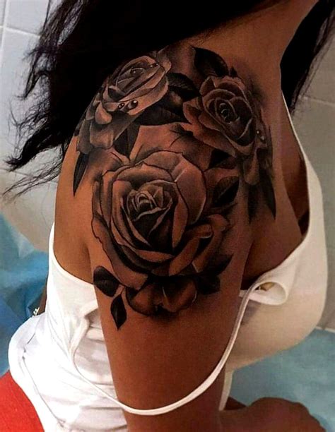 Rose Tattoos For Girls On Shoulder