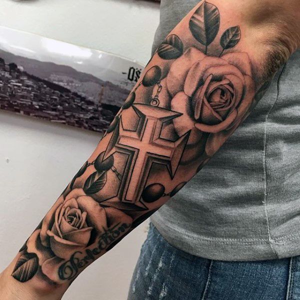 Stunning Rose Sleeve Tattoo Ideas & Designs