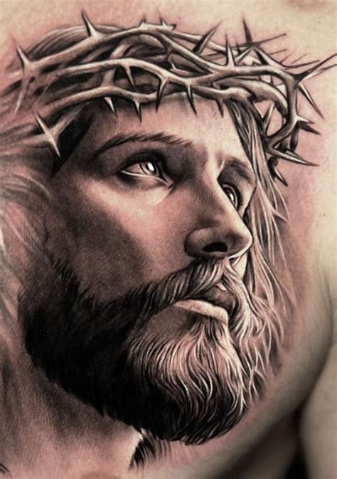 Rostro de Jesús: Diseño de Tattoo Inspirador y Sagrado