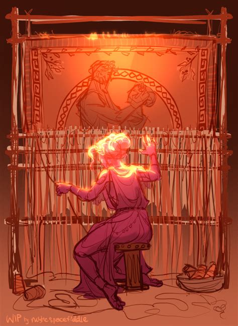 Rusty Wip Of Penelope And Her Forever Unfinished Shroud I Don T Have A Lot Of Art Right Now Because I M Working Several Comms And My Art Job Instagram