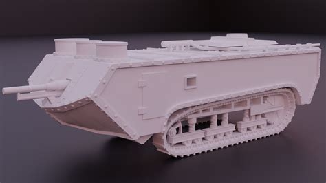 Saint Chamond Ww1 Tank 3D Model 3D Printable Cgtrader