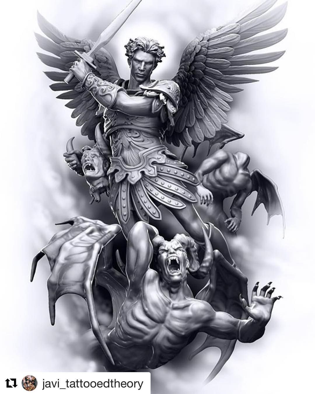 Stunning San Miguel Arcangel Tattoo Ideas & Meanings