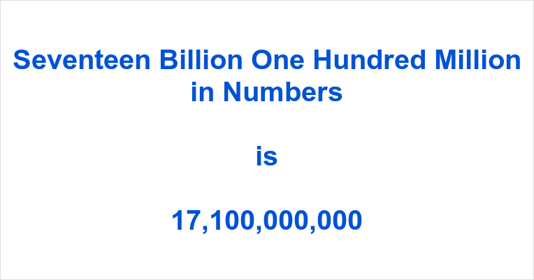 Unraveling Seventeen Billion Four Hundred Seventy-One Million Numbers