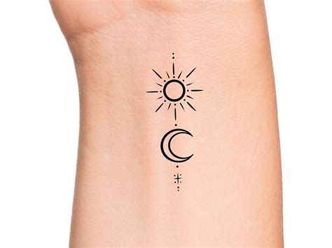 Simple Sun Moon Tattoos