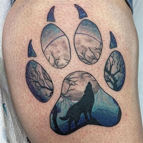 Simple Wolf Paw Tattoos