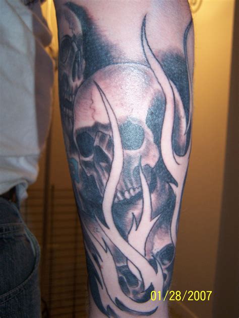 Skull and Flames Tattoo: Bold Design Ideas
