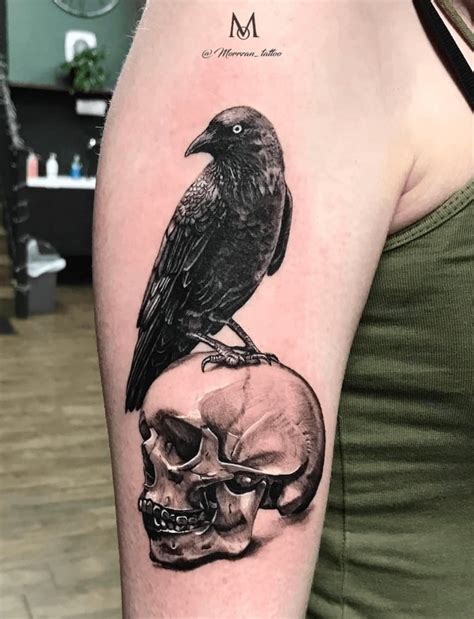 Skull With Crow Tattoo: Bold Ink Ideas & Meanings