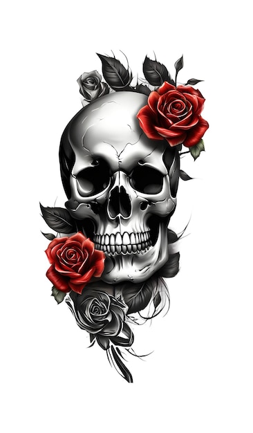 Skulls And Roses And Banner Skull Tattoos Pinterest Deviantart