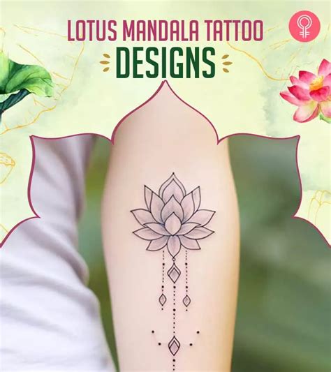 Small Mandala Lotus Flower Tattoo Design Ideas