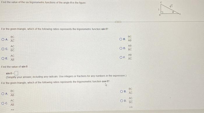 Solved Find The Value Of The 51X Trigonometnc Functions Of Chegg Com