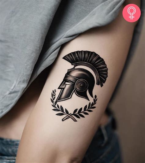 Spartan Helmet Tattoos: Bold Designs for Warriors