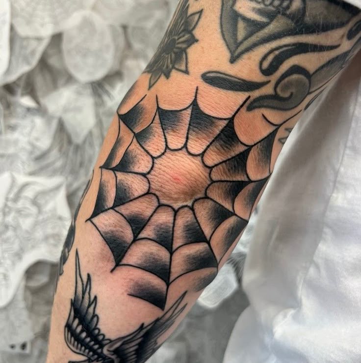 Spiderweb Elbow Tattoo: Meaning and Design Ideas