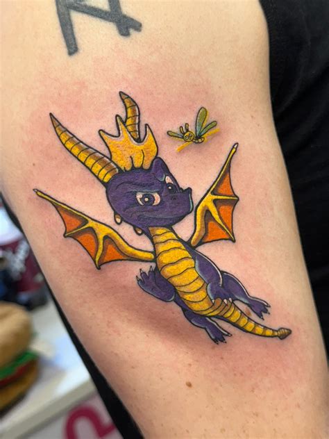 Spyro Tattoo Done By Tasha At The Burrow Tattoo Studio Edinburgh R