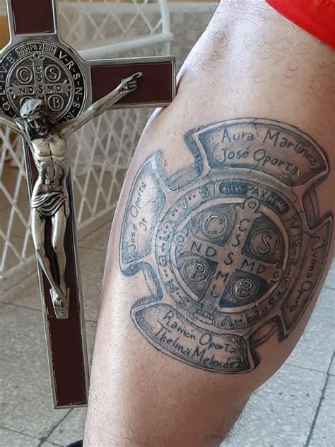 St Benedict Medal Tattoo Idea Tattoosai