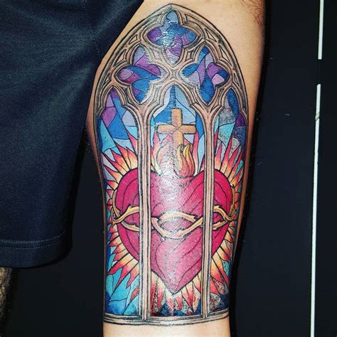 Stunning Stained Glass Tattoo Ideas for Unique Body Art