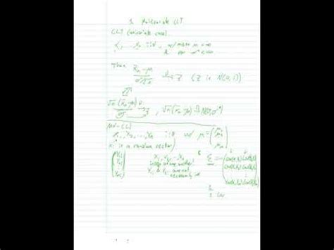 Stat3101 Multivariate Central Limit Theorem 1 Youtube