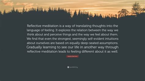 Stephen Batchelor Quote Reflective Meditation Is A Way Of Translating